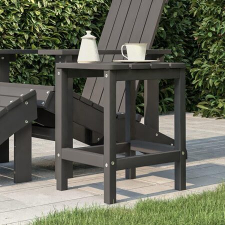 Adirondack-havebord 38 × 38 × 46 cm - HDPE, antracitgrå