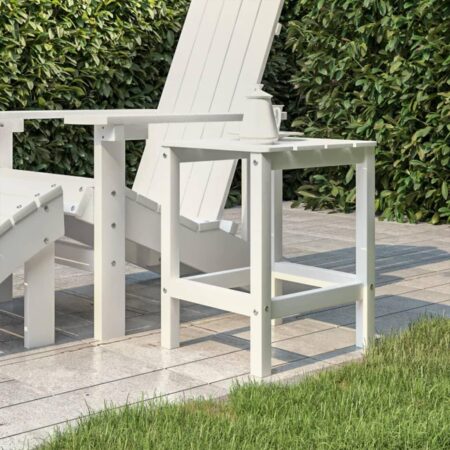 Adirondack-havebord i HDPE 38 × 38 × 46 cm - hvid