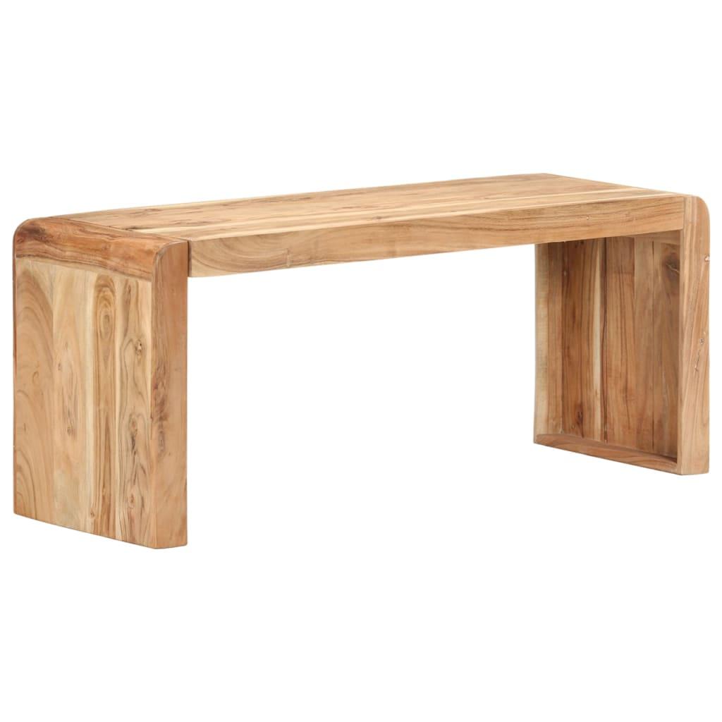 Bænk 110×38×46 cm i massivt akacietræ - spisebords- og entrébænk Bænk 110×38×46 cm i massivt akacietræ - spisebords- og entrébænk