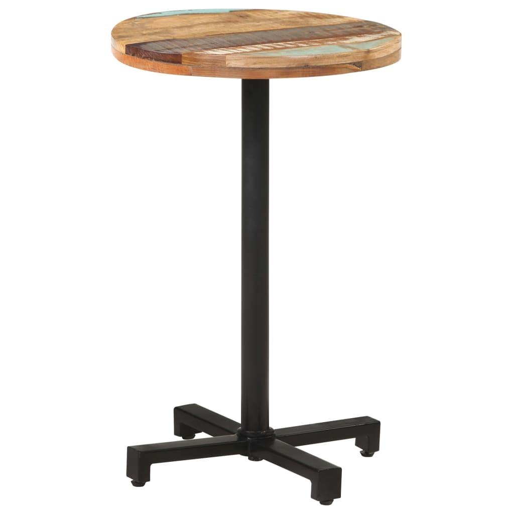 Bistrobord Ø50 x 75 cm - rundt spisebord i massivt genbrugstræ Bistrobord Ø50 x 75 cm - rundt spisebord i massivt genbrugstræ