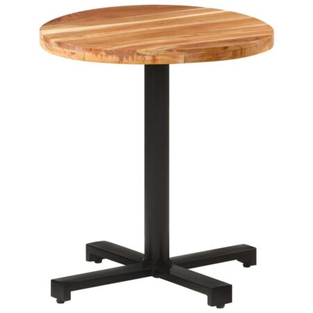 Bistrobord Ø70 x 75 cm - rundt spisebord i massivt akacietræ