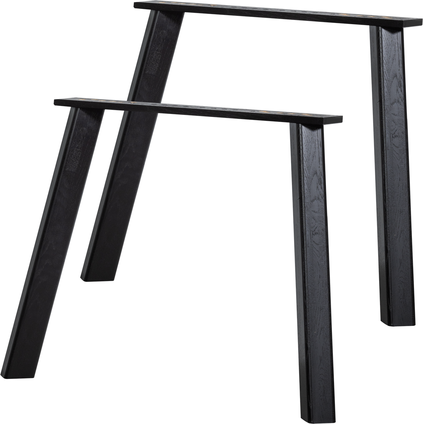 Bordben/understel til spisebord WOOOD Tablo eg, mørk bejdse, sort, sæt af 2, H73 cm, FSC Bordben/understel til spisebord WOOOD Tablo eg, mørk bejdse, sort, sæt af 2, H73 cm, FSC