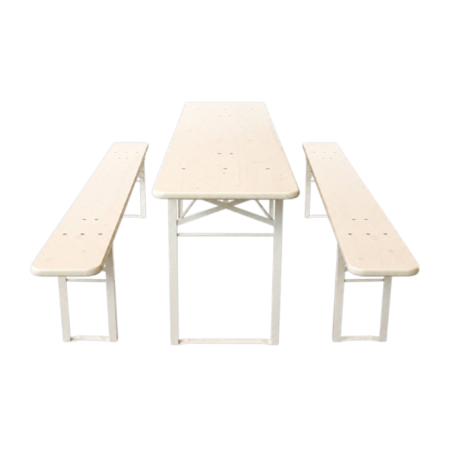 Brau Bord/bænk sæt 220x50 cm - Hvid