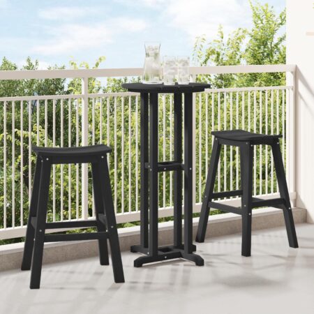 Have bar sæt i sort HDPE - 3 dele (bord + 2 stole)
