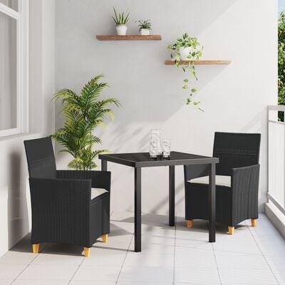 Have spisebordssæt i grå polyrattan - 9 dele (8 stole + bord)