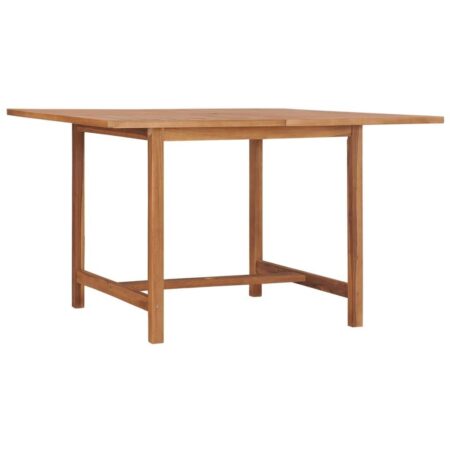 Havebord 110 x 110 x 75 cm i massivt teaktræ - klassisk udendørs spisebord