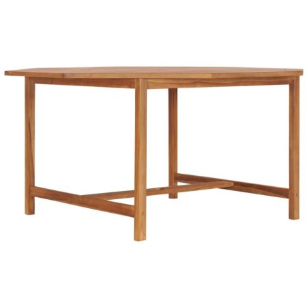Havebord 150 × 150 × 75 cm i massivt teaktræ - ottekantet