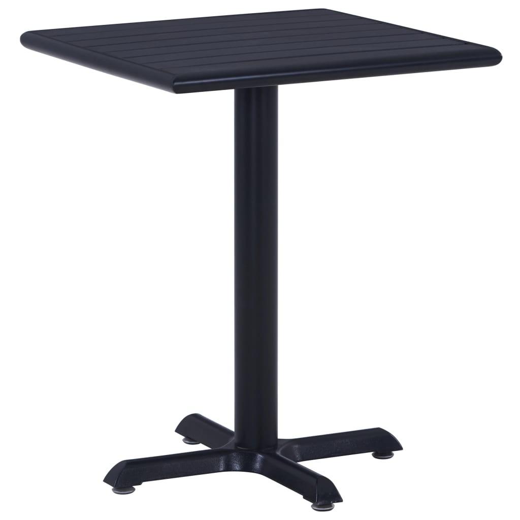 Havebord 60 x 60 x 75 cm - sort bistrobord med krydsfod Havebord 60 x 60 x 75 cm - sort bistrobord med krydsfod