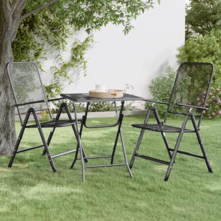 Havebord 60 × 60 × 72 cm i strækmetalnet - antracitgrå