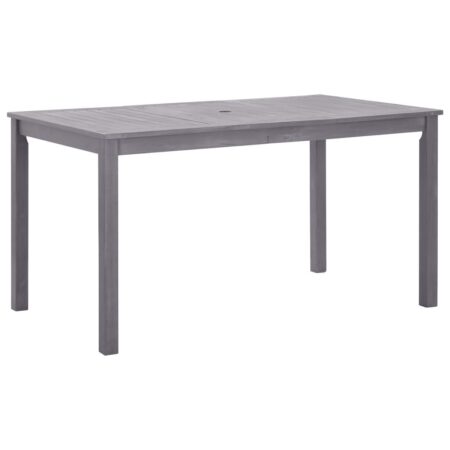 Havebord i massivt akacietræ 140 × 80 × 74 cm - gråvasket