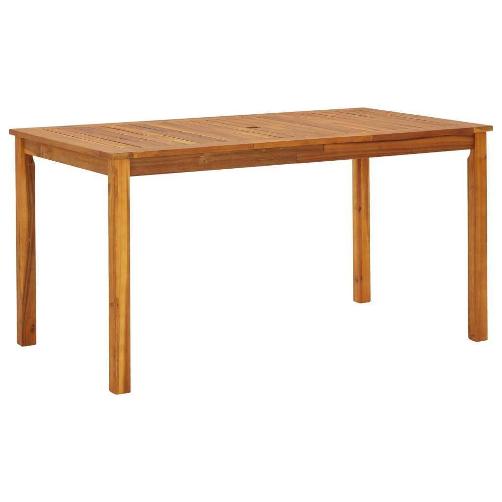 Havebord i massivt akacietræ 140 × 80 × 74 cm - oliefinish Havebord i massivt akacietræ 140 × 80 × 74 cm - oliefinish