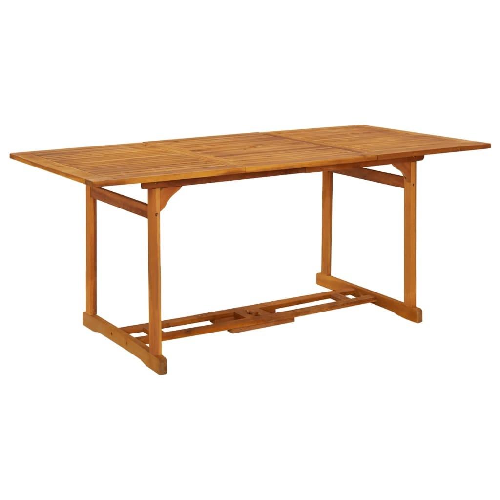 Havebord i massivt akacietræ - 180 × 90 × 75 cm med parasolhul Havebord i massivt akacietræ - 180 × 90 × 75 cm med parasolhul