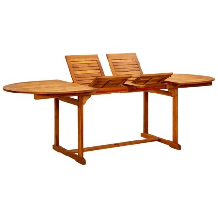 Havebord i massivt akacietræ - udtræksbord 160-240 × 100 × 75 cm