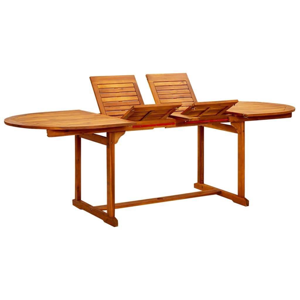 Havebord i massivt akacietræ - udtræksbord 160-240 × 100 × 75 cm Havebord i massivt akacietræ - udtræksbord 160-240 × 100 × 75 cm