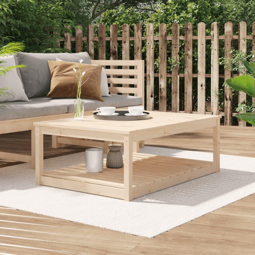 Havebord i massivt fyrretræ - 121 × 82,5 × 45 cm med hylde Havebord i massivt fyrretræ - 121 × 82,5 × 45 cm med hylde