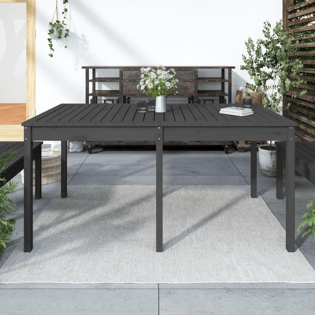 Havebord i massivt fyrretræ - 159,5 × 82,5 × 76 cm, grå Havebord i massivt fyrretræ - 159,5 × 82,5 × 76 cm, grå