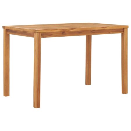 Havebord i massivt teaktræ 120 × 70 × 77 cm - natur