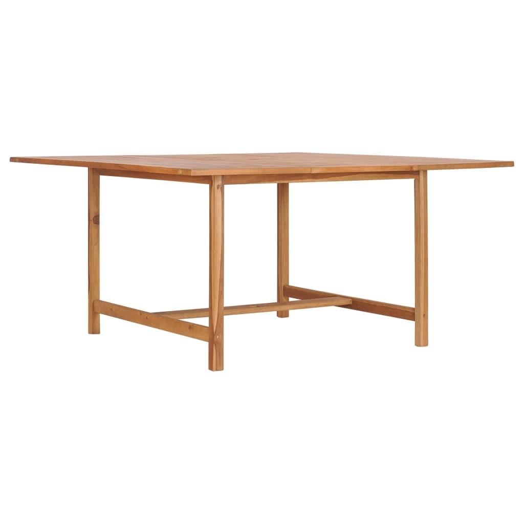 Havebord i massivt teaktræ 150 × 150 × 76 cm - vandafvisende Havebord i massivt teaktræ 150 × 150 × 76 cm - vandafvisende