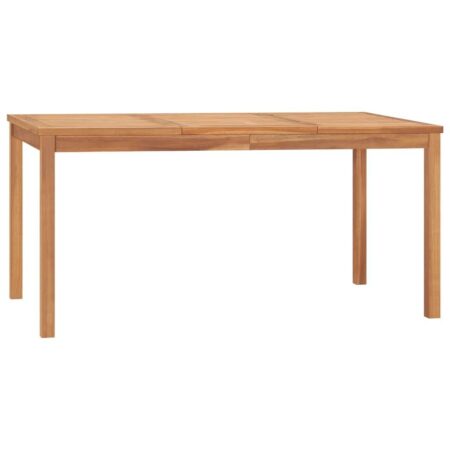 Havebord i massivt teaktræ - 160 × 80 × 77 cm