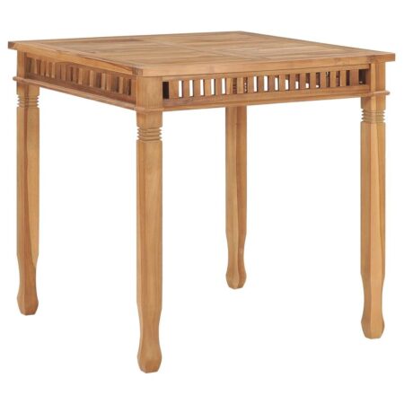 Havebord i massivt teaktræ - 80 × 80 × 80 cm