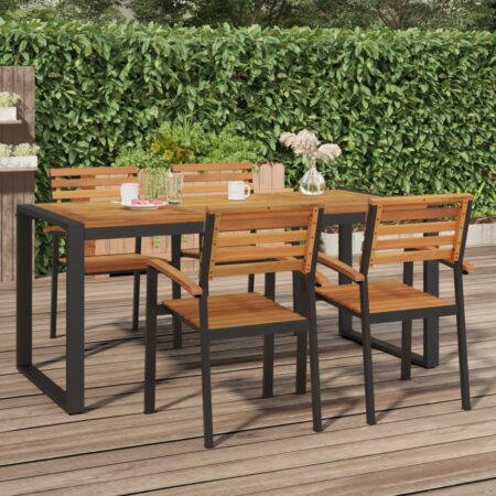 Havebord med U-formede ben 180 × 90 × 75 cm - massivt akacietræ