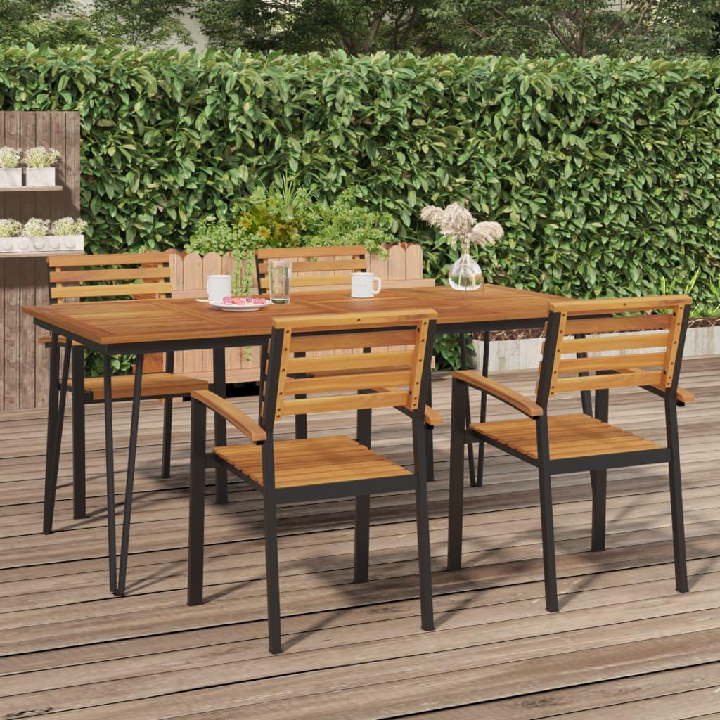 Havebord med hairpin-bordben 180 × 90 × 75 cm - massivt akacietræ Havebord med hairpin-bordben 180 × 90 × 75 cm - massivt akacietræ