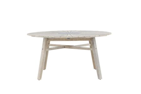 Rives havebord Ø150cm whitewash