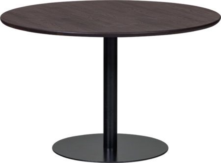 Rundt spisebord WOOOD Tablo Ø120 cm i egetræ, Mystic brun, let børstet, FSC Mix-certificeret