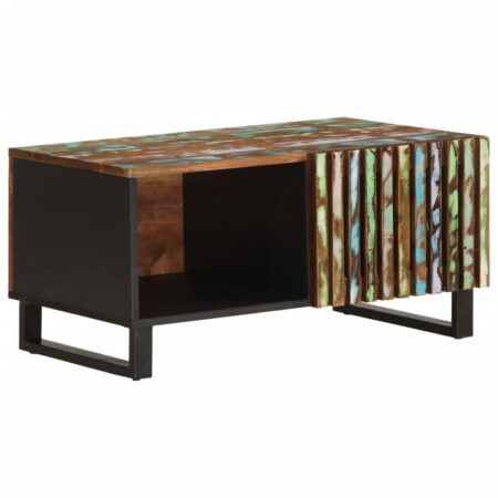 Sofabord 80×51×40 cm i massivt akacietræ - med opbevaring