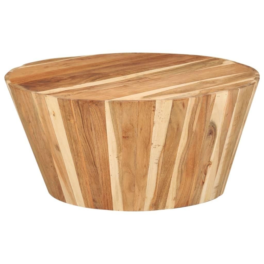 Sofabord Ø65 x 31 cm i massivt akacietræ - naturlig finish Sofabord Ø65 x 31 cm i massivt akacietræ - naturlig finish