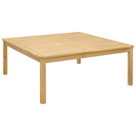 Sofabord i lyst akacietræ 110 × 110 × 45 cm - massivt træ til have og stue