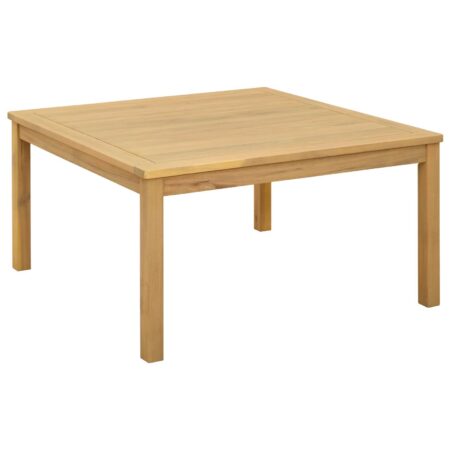 Sofabord i lyst akacietræ - 85 × 85 × 45 cm, massivt træ til have og stue