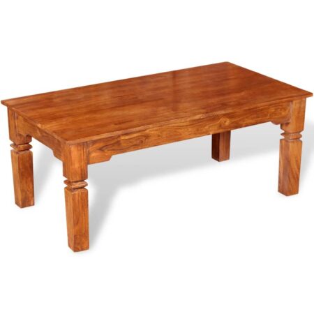 Sofabord i massivt akacietræ 110×60×45 cm - honningfinish
