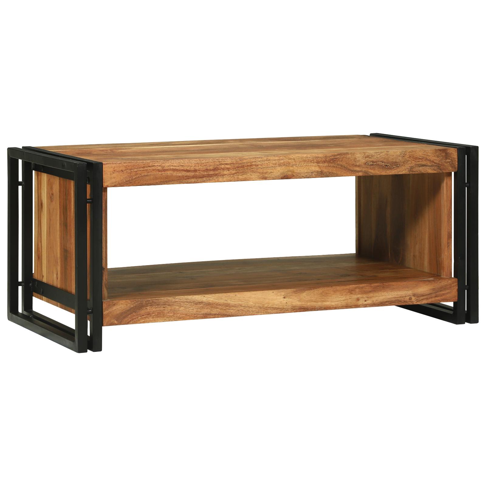 Sofabord i massivt akacietræ - brun, 90 × 50 × 38 cm Sofabord i massivt akacietræ - brun, 90 × 50 × 38 cm