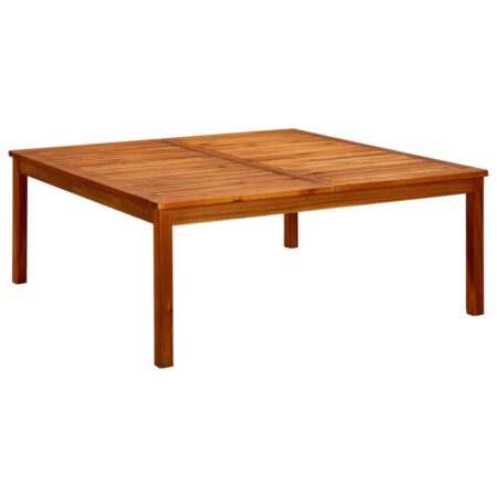 Sofabord til haven 110 × 110 × 45 cm - massivt akacietræ, olieret