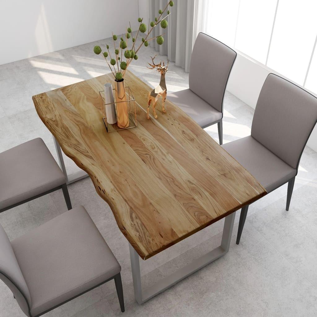 Spisebord 154 × 80 × 76 cm i massivt akacietræ - industrielt design Spisebord 154 × 80 × 76 cm i massivt akacietræ - industrielt design