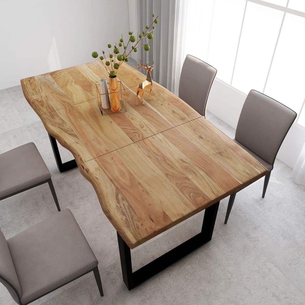 Spisebord 180 × 90 × 76 cm i massivt akacietræ - industrielt design Spisebord 180 × 90 × 76 cm i massivt akacietræ - industrielt design