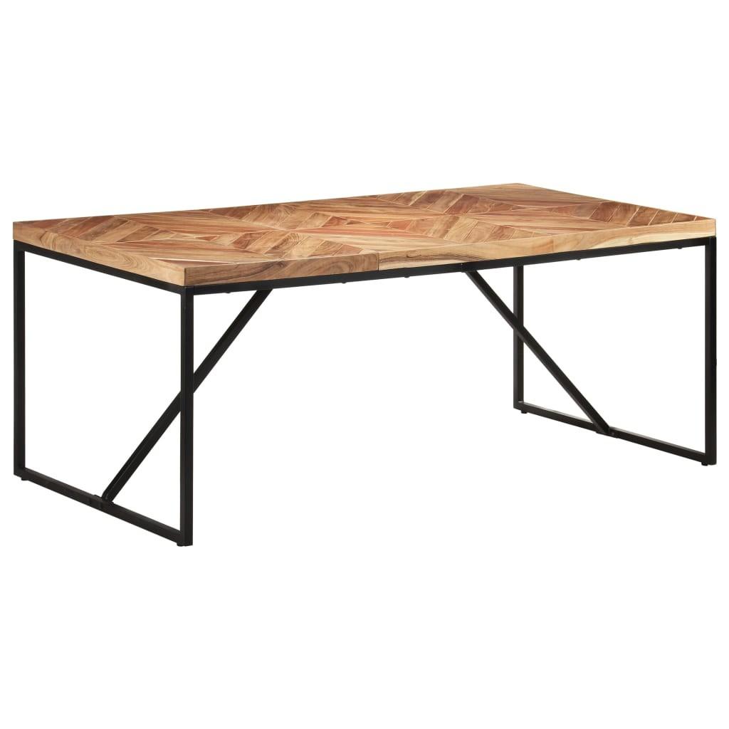Spisebord 180x90x76 cm massivt akacietræ og mangotræ Spisebord 180x90x76 cm massivt akacietræ og mangotræ