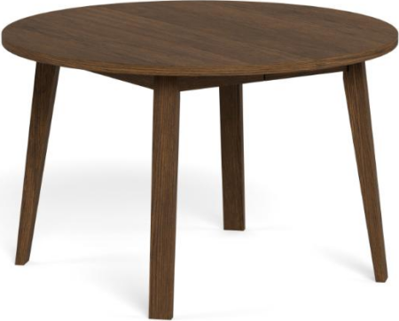 Spisebord Signature Arven rund Ø120 cm i røget egefiner, PU-lakeret bordplade, nordisk A-Line design