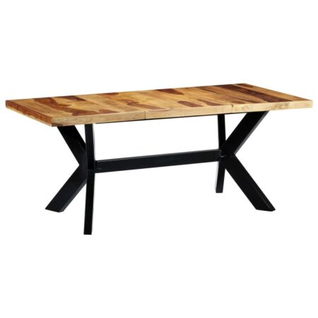 Spisebord i massivt akacietræ - 180 × 90 × 75 cm, industriel stil