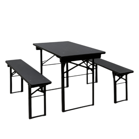 Standard balkon Bord/bænk sæt - Sort