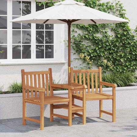 Udendørs bænksæt med bord 152 × 63 × 89 cm - massiv teaktræ