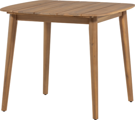 Udendørs spisebord WOOOD Collection, firkantet havebord i akacietræ 90x90 cm, natur, FSC
