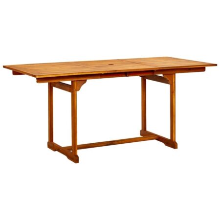 Udtræks-havebord i massivt akacietræ - 120-170 × 80 × 75 cm