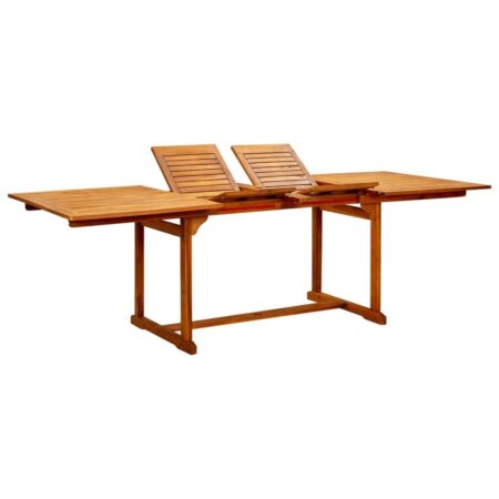 Udtræks-havebord i massivt akacietræ - 160-240 × 100 × 75 cm