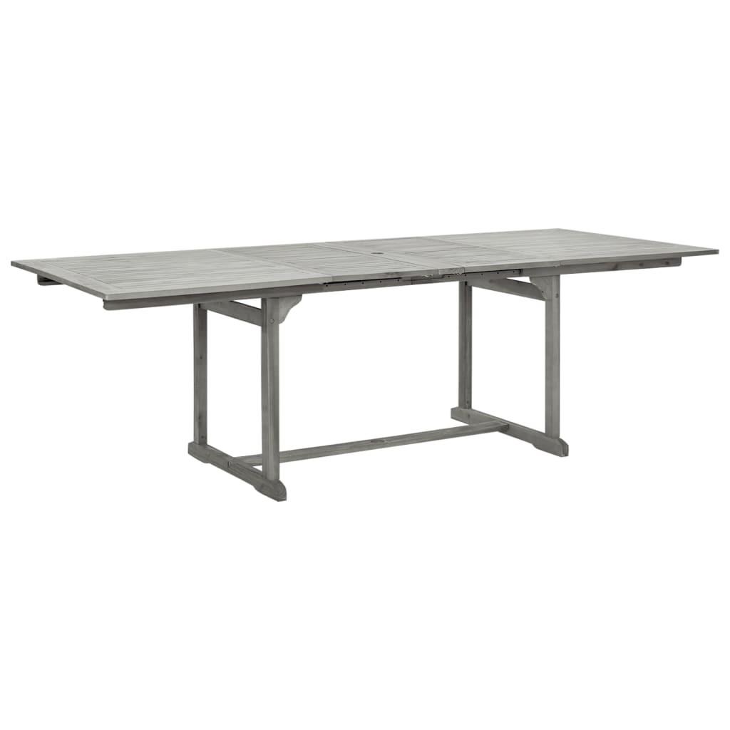 Udtræks-havebord i massivt akacietræ 160-240 × 100 × 75 cm - grå Udtræks-havebord i massivt akacietræ 160-240 × 100 × 75 cm - grå