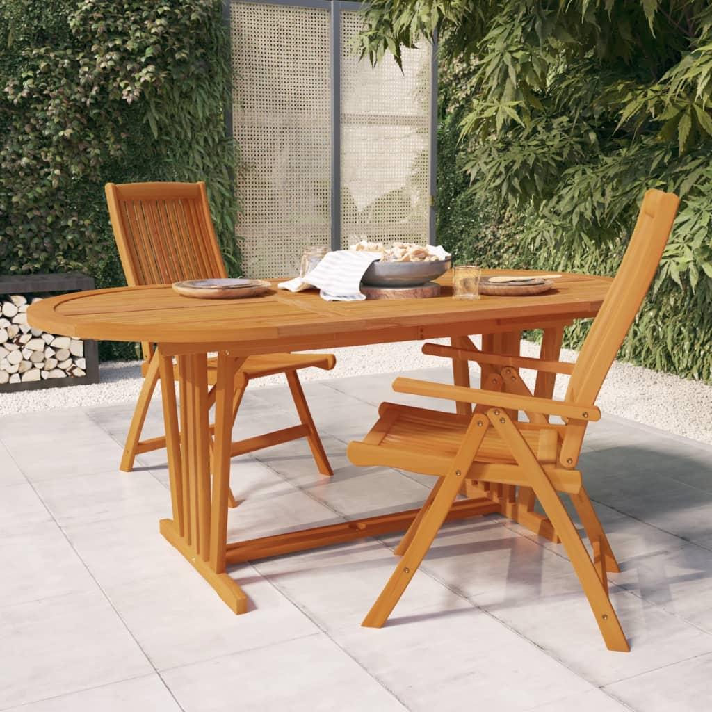 Udvideligt havebord 200×100×75 cm i massivt eukalyptustræ Udvideligt havebord 200×100×75 cm i massivt eukalyptustræ
