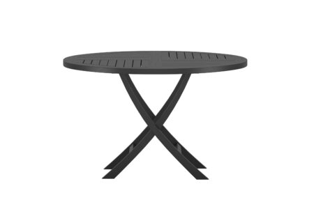 VENTURE HOME Kenya havebord, rund - sort teaktræ (Ø120)