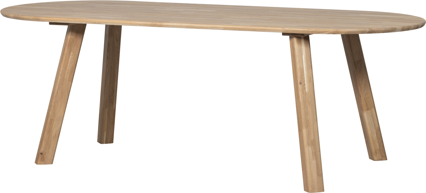 Bordben til plankebord WOOOD Tablo, massivt egetræ H73 cm sæt 2, klar bejdse, let børstet, monterbar i 4 positioner, FSC Bordben til plankebord WOOOD Tablo, massivt egetræ H73 cm sæt 2, klar bejdse, let børstet, monterbar i 4 positioner, FSC