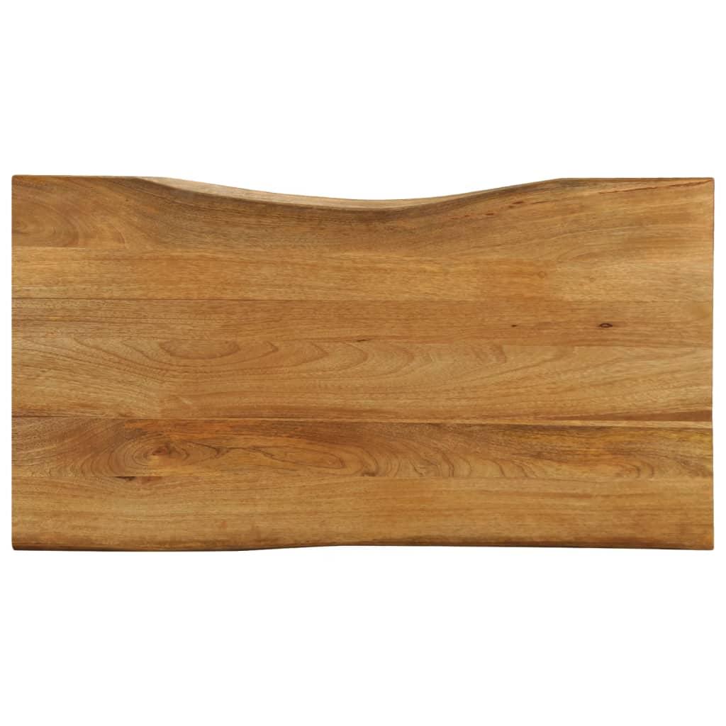 Bordplade 100 × 60 × 2,5 cm med naturlig kant - massivt mangotræ Bordplade 100 × 60 × 2,5 cm med naturlig kant - massivt mangotræ